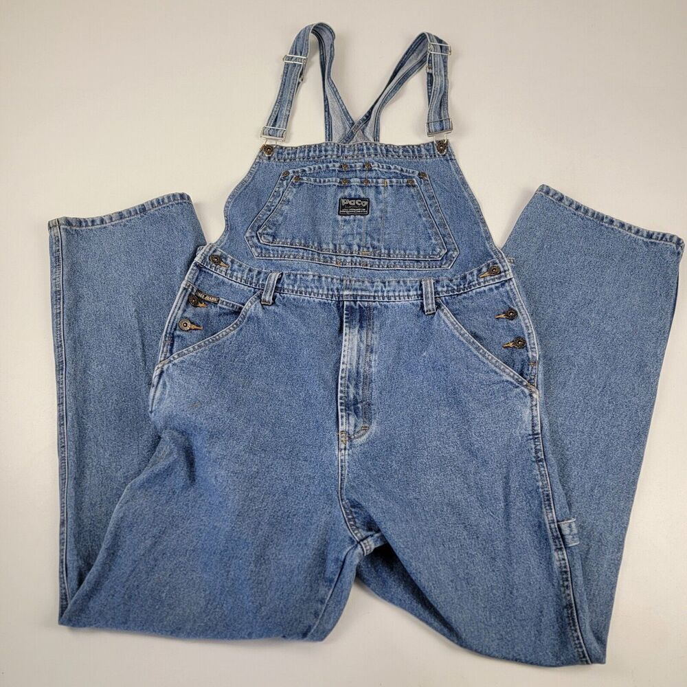 Vintage‎ Y2k Paco Baggy Wide Leg Denim Carpenter Jeans Overalls Mens XL 36x32
